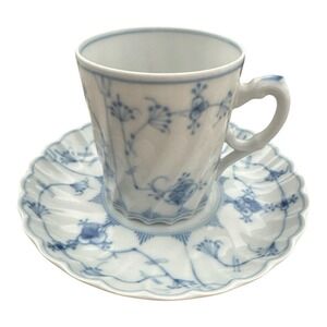 PORSGRUND Bogstad Stra Cup & Saucer Swirled Fluted‎